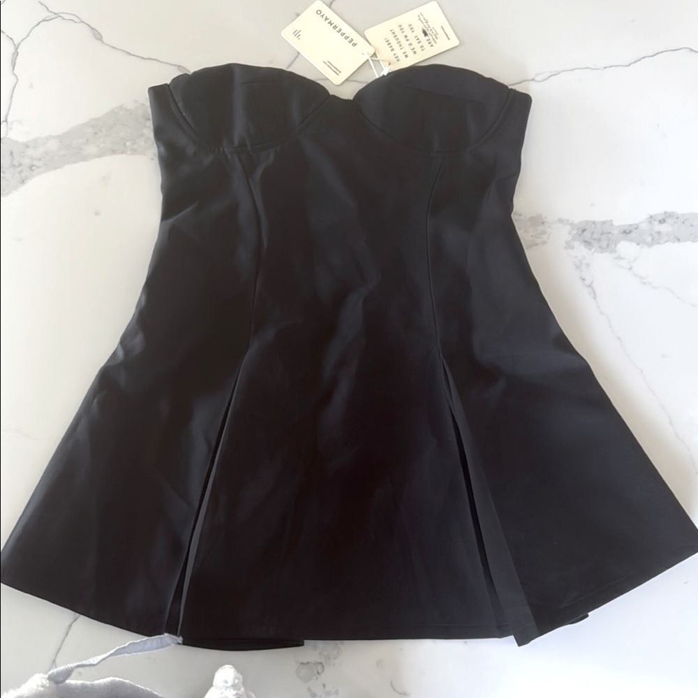 Peppermayo Strapless Black Bustier Dress size Aus12/  US 8/L